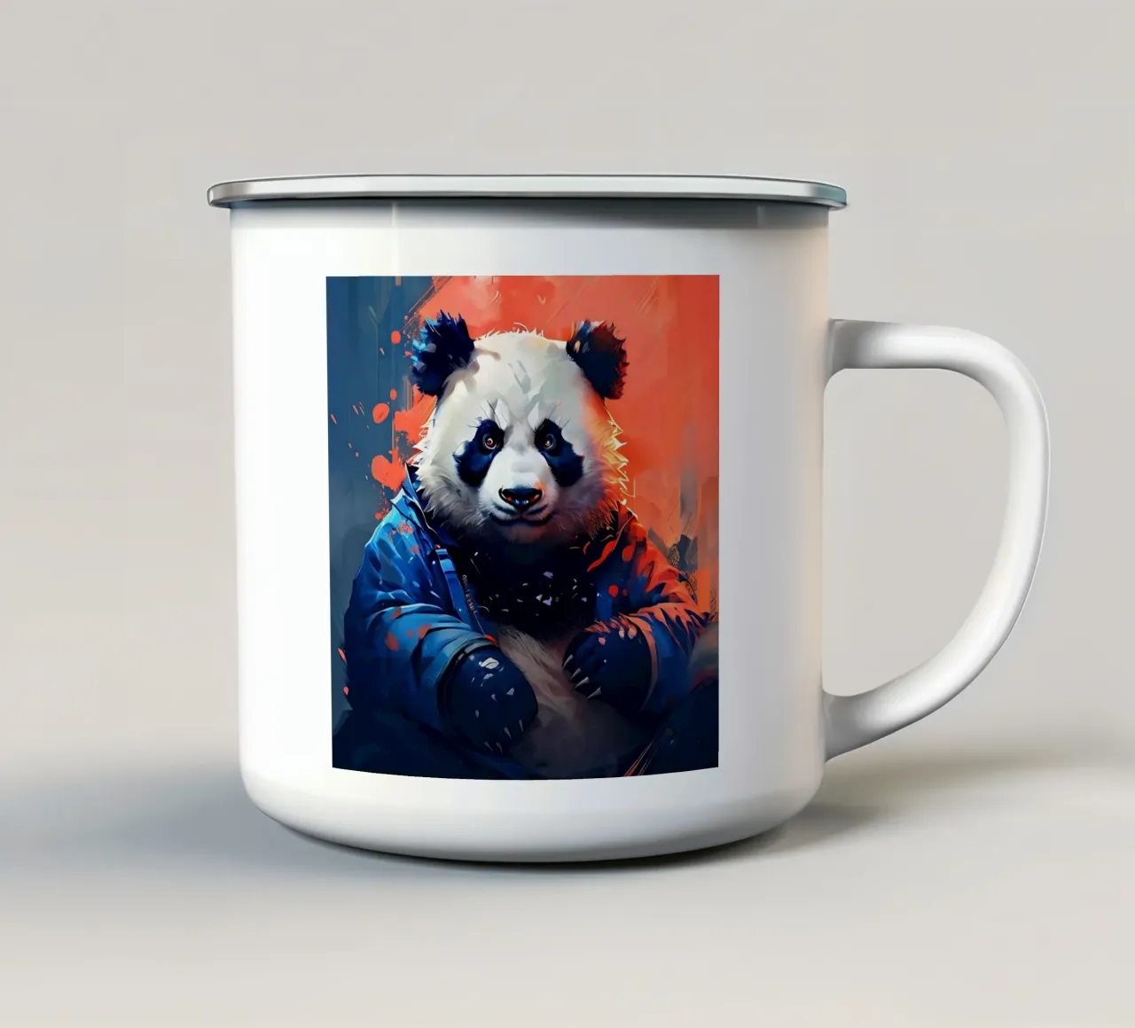 Panda_Stile_F_1 tazza in smalto da Tierisch bunt by LK