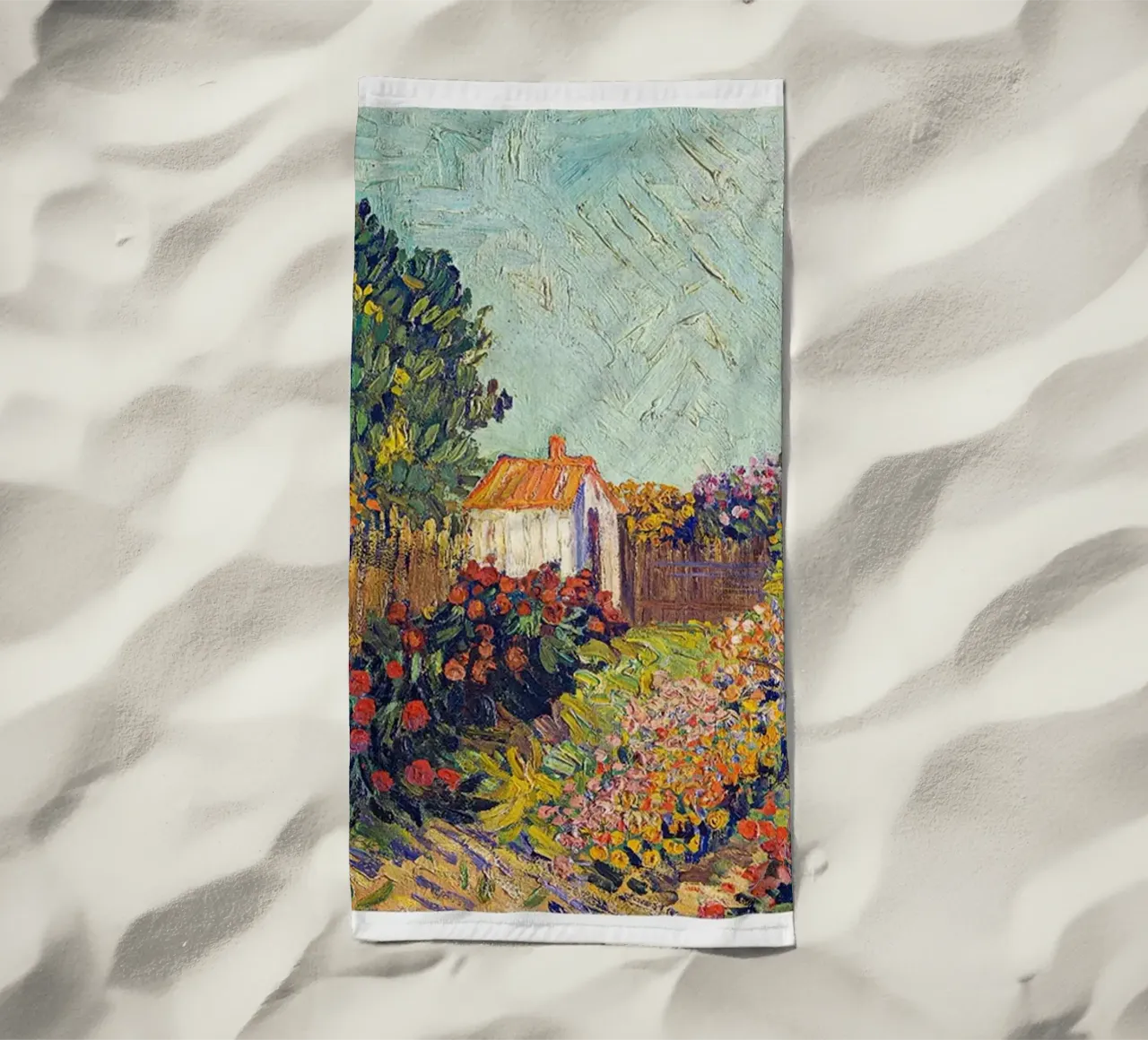 Vincent van Gogh Art Print - Paysage serviette de plage de ashcraft shop