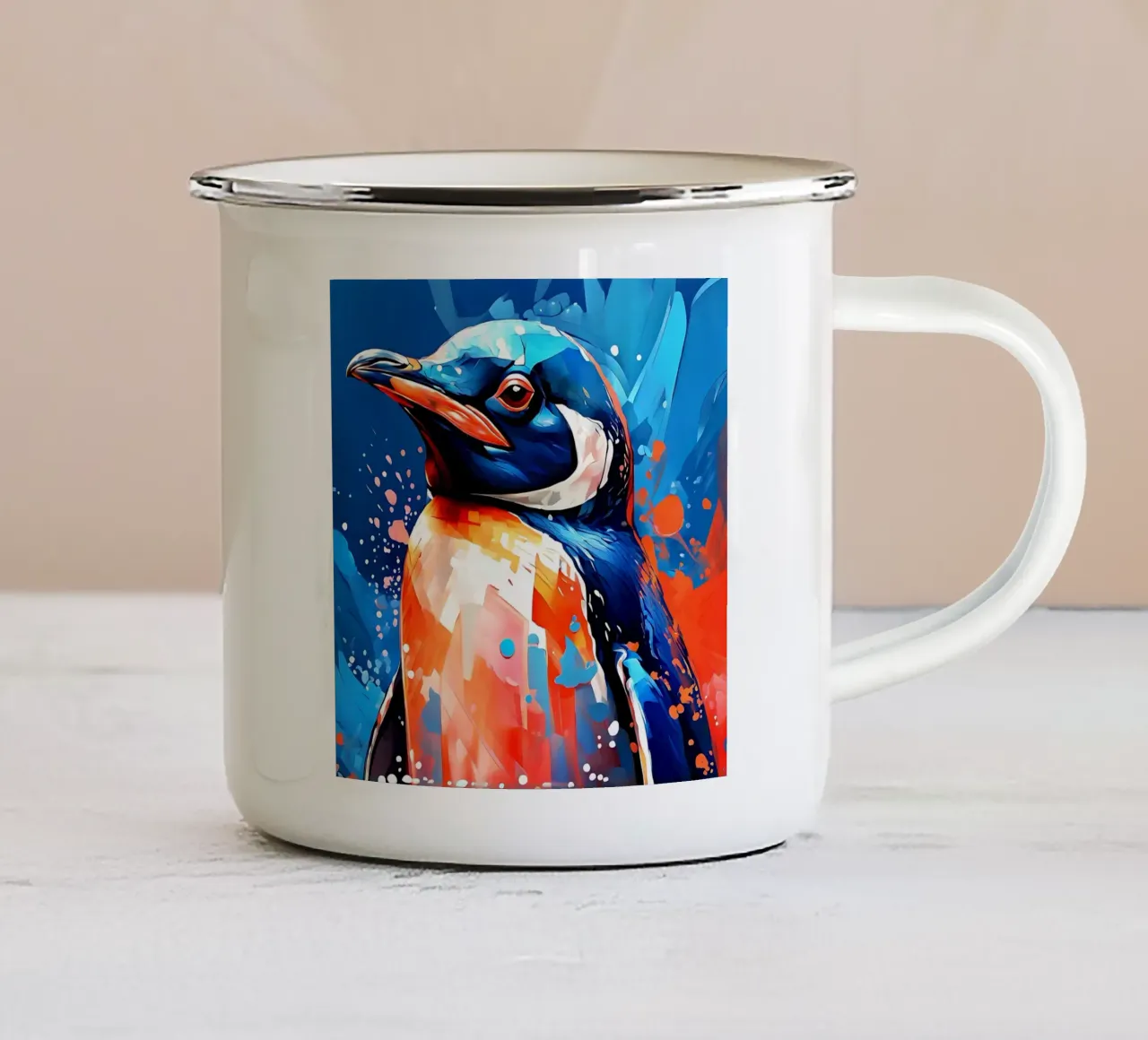 Pinguino_Stil_F_1 tazza in smalto da Tierisch bunt by LK