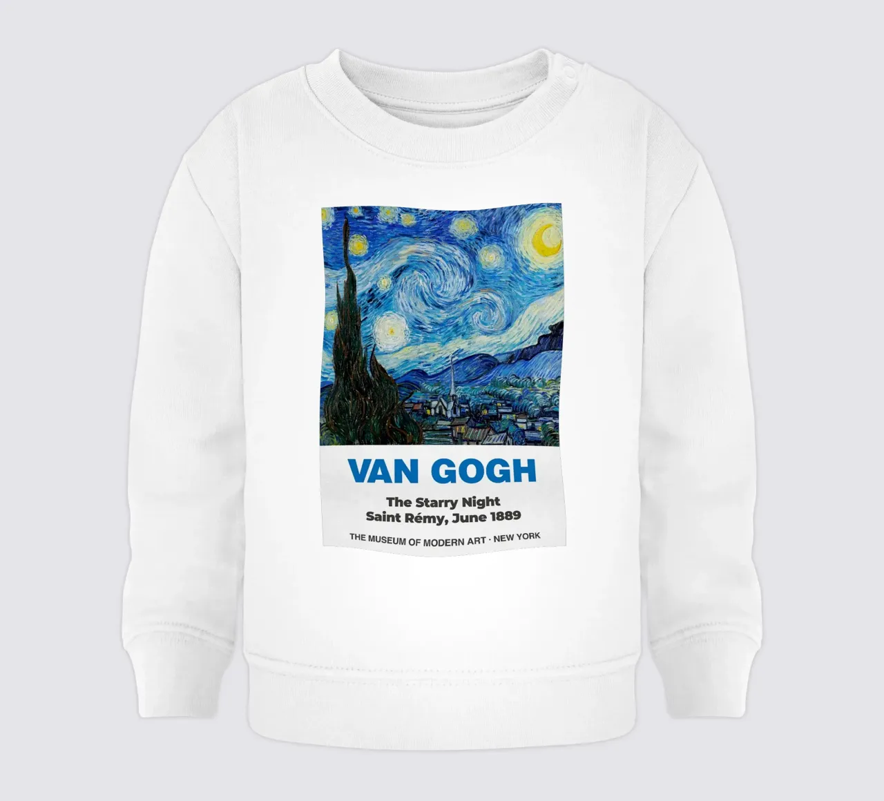 Vincent van Gogh Art Print- Starry Night (Nuit étoilée) sweat pour bébé de ashcraft shop