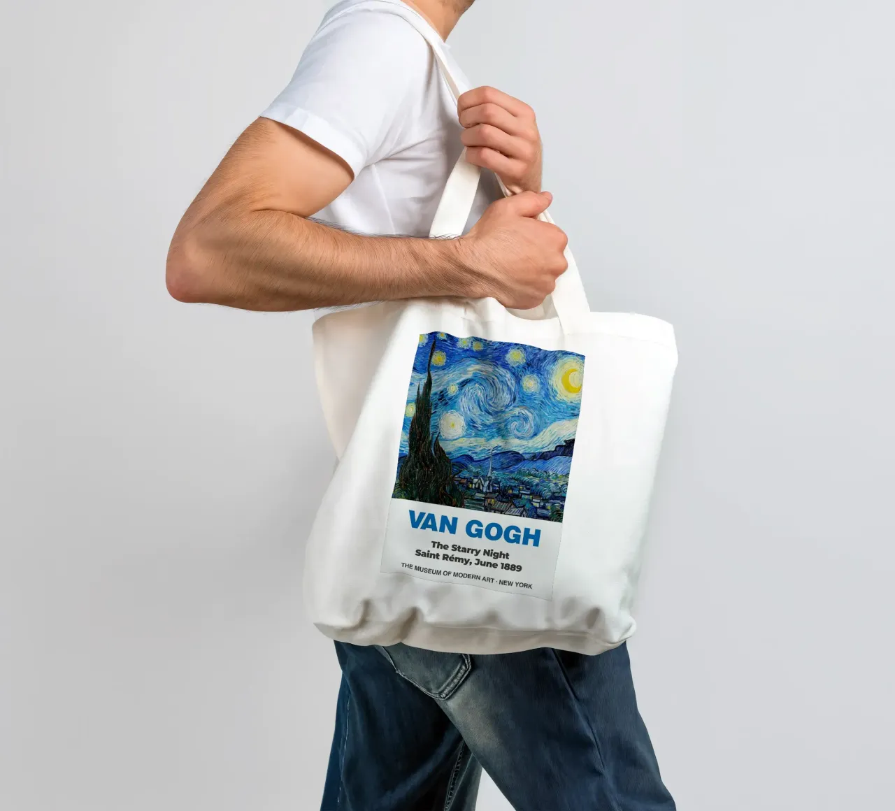 Vincent van Gogh Kunstdruck - Sternennacht Jutebeutel von ashcraft shop