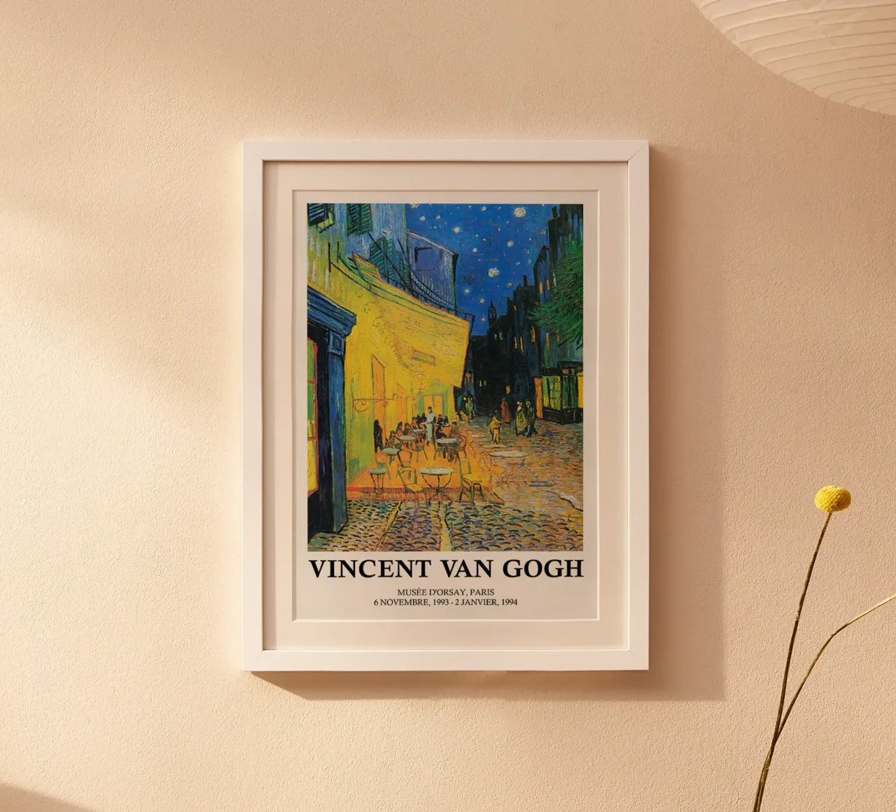 Poster della mostra di Vincent van Gogh - Terrazza del caffè di notte carta hahnemühle da ashcraft shop