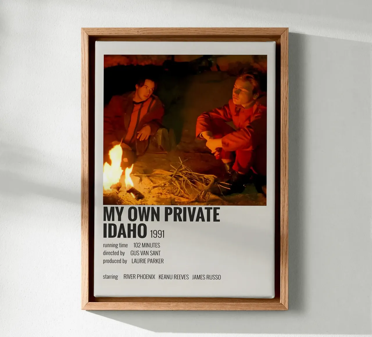 MY OWN PRIVATE IDAHO 1991 canvas met Baklijst van MVFminimalist
