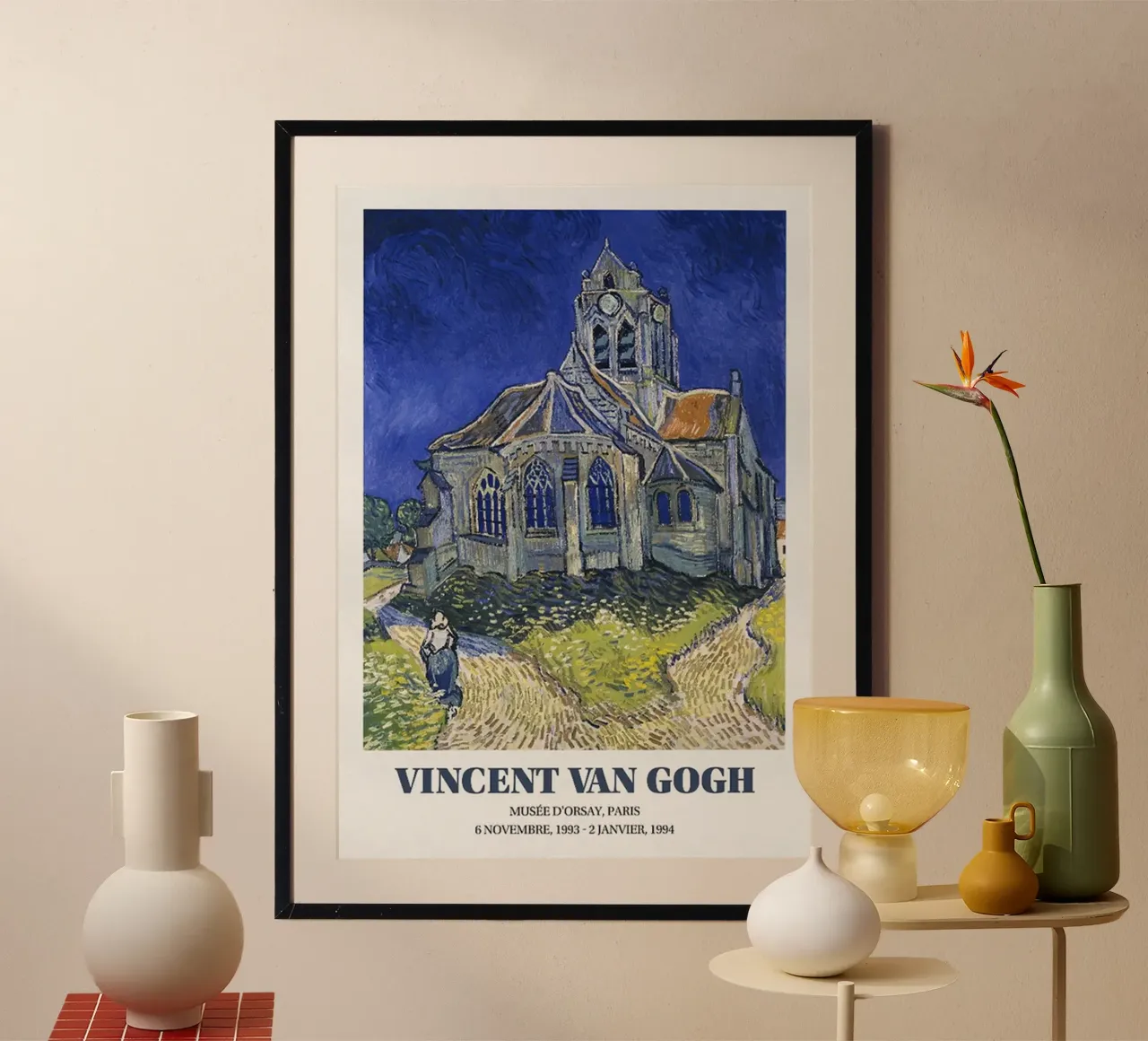 Vincent van Gogh Tentoonstellingsaffiche - Kerk bij Auvers hahnemühle van ashcraft shop