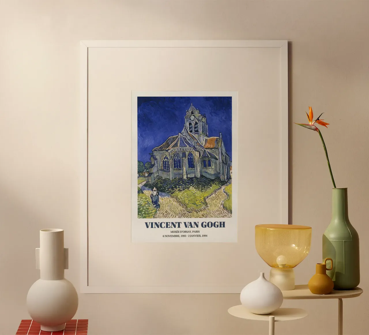 Vincent van Gogh Tentoonstellingsaffiche - Kerk bij Auvers hahnemühle van ashcraft shop