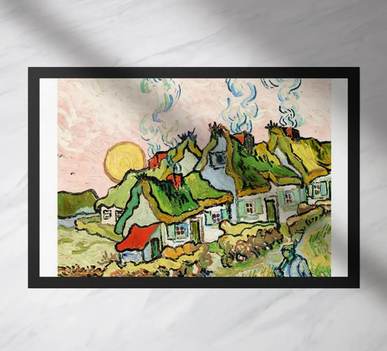 Vincent van Gogh Tentoonstellingsaffiche - Boerderij en Provence deurmat van ashcraft shop