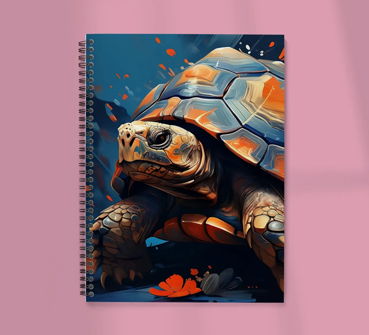 Turtle_style_F_1 spiral notebook by Tierisch bunt by LK