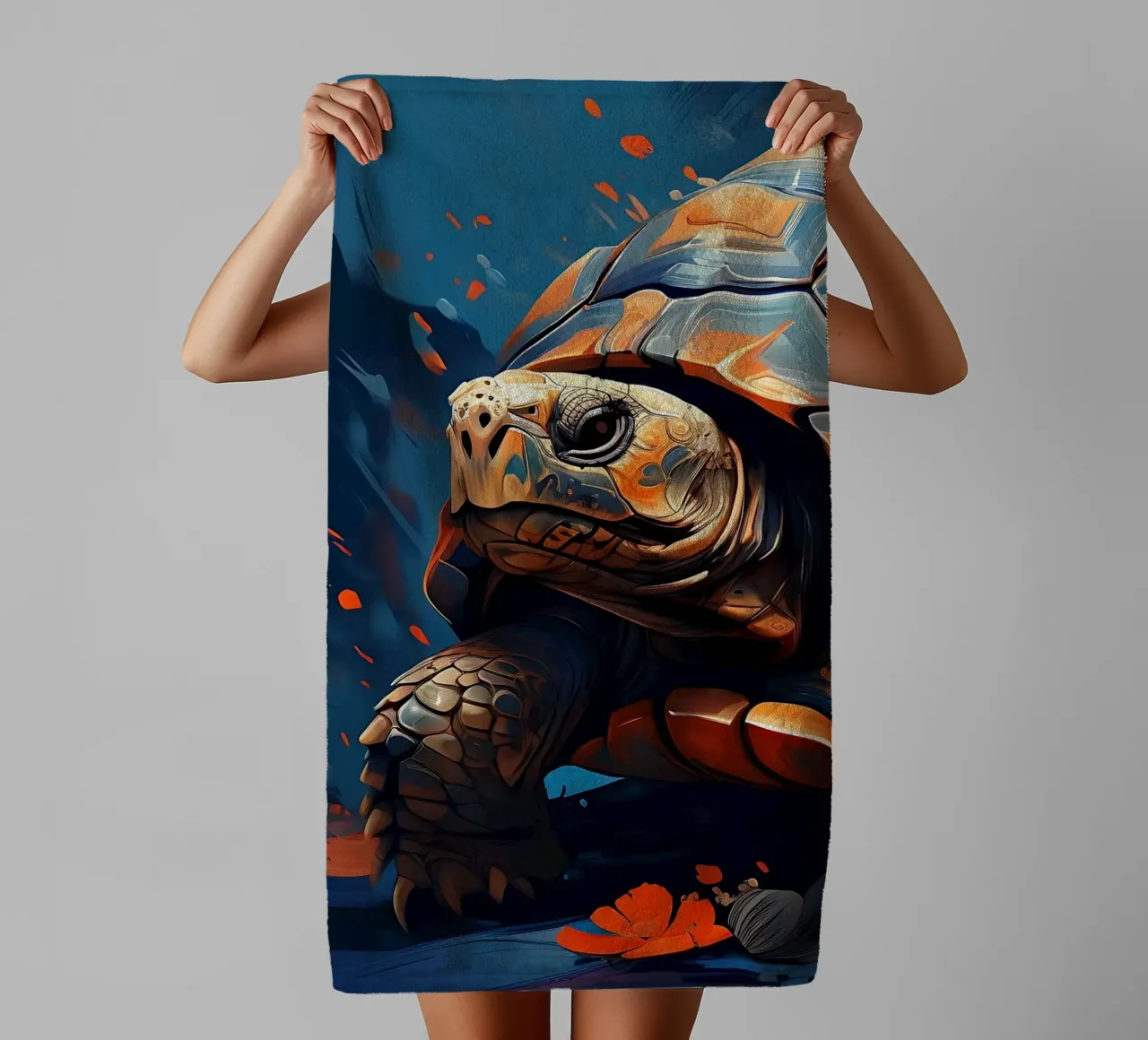 Schildkröte_Stil_F_1 Handtuch von Tierisch bunt by LK