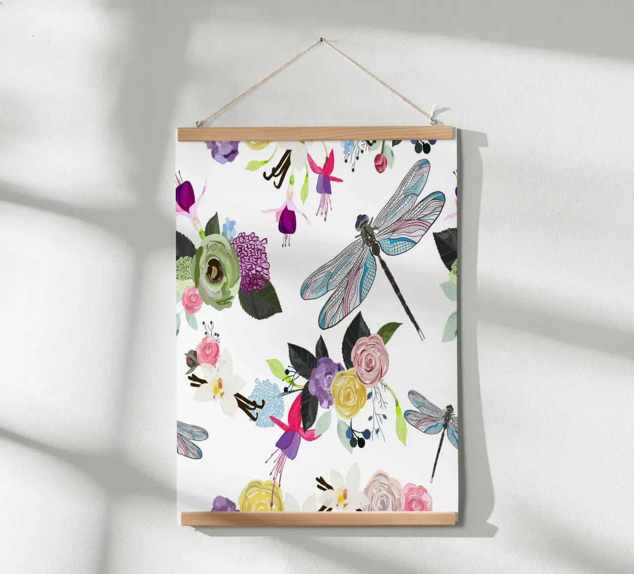 Fiore di vaniglia libellula fucsia carta hahnemühle da gulsengunel