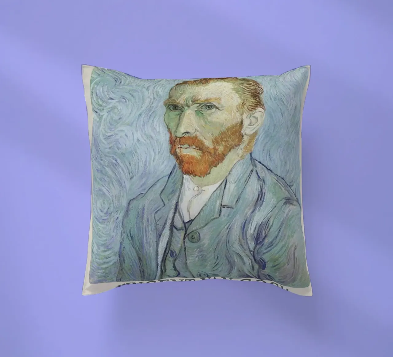 Vincent van Gogh Exhibition Print - Self-Portrait decorative cushion by ashcraft shop