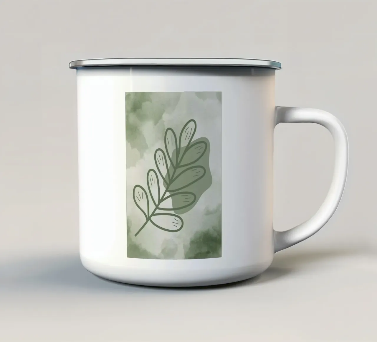 foglia botanica tazza in smalto da Jonathan R NASH