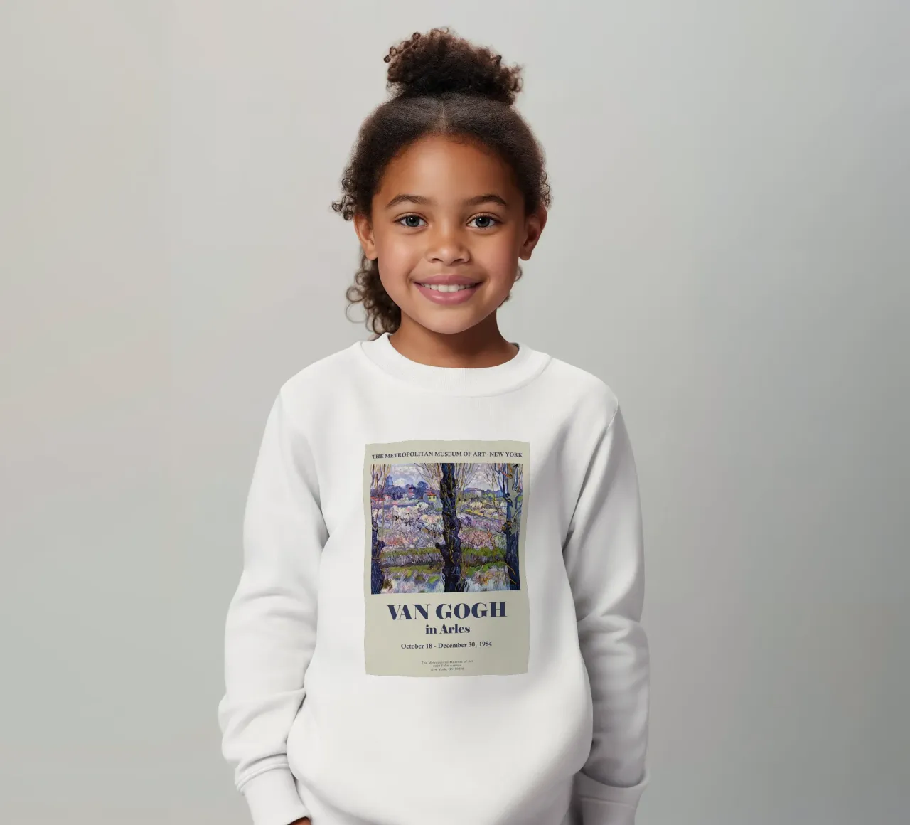 Vincent van Gogh Poster - Blühende Obstgärten Kinder Sweatshirt von ashcraft shop