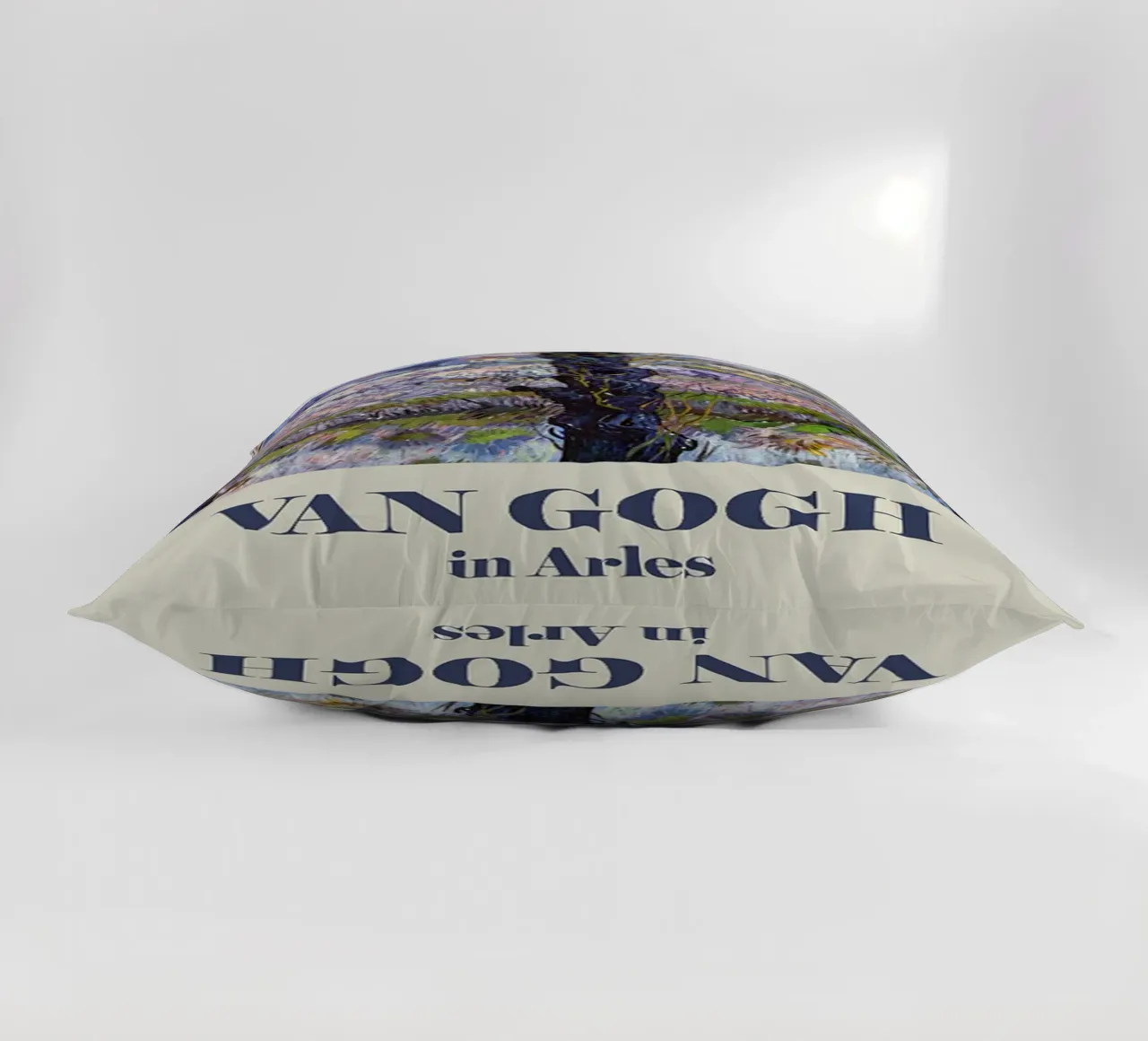 Vincent van Gogh Poster- Flowering Orchards decorative cushion by ashcraft shop