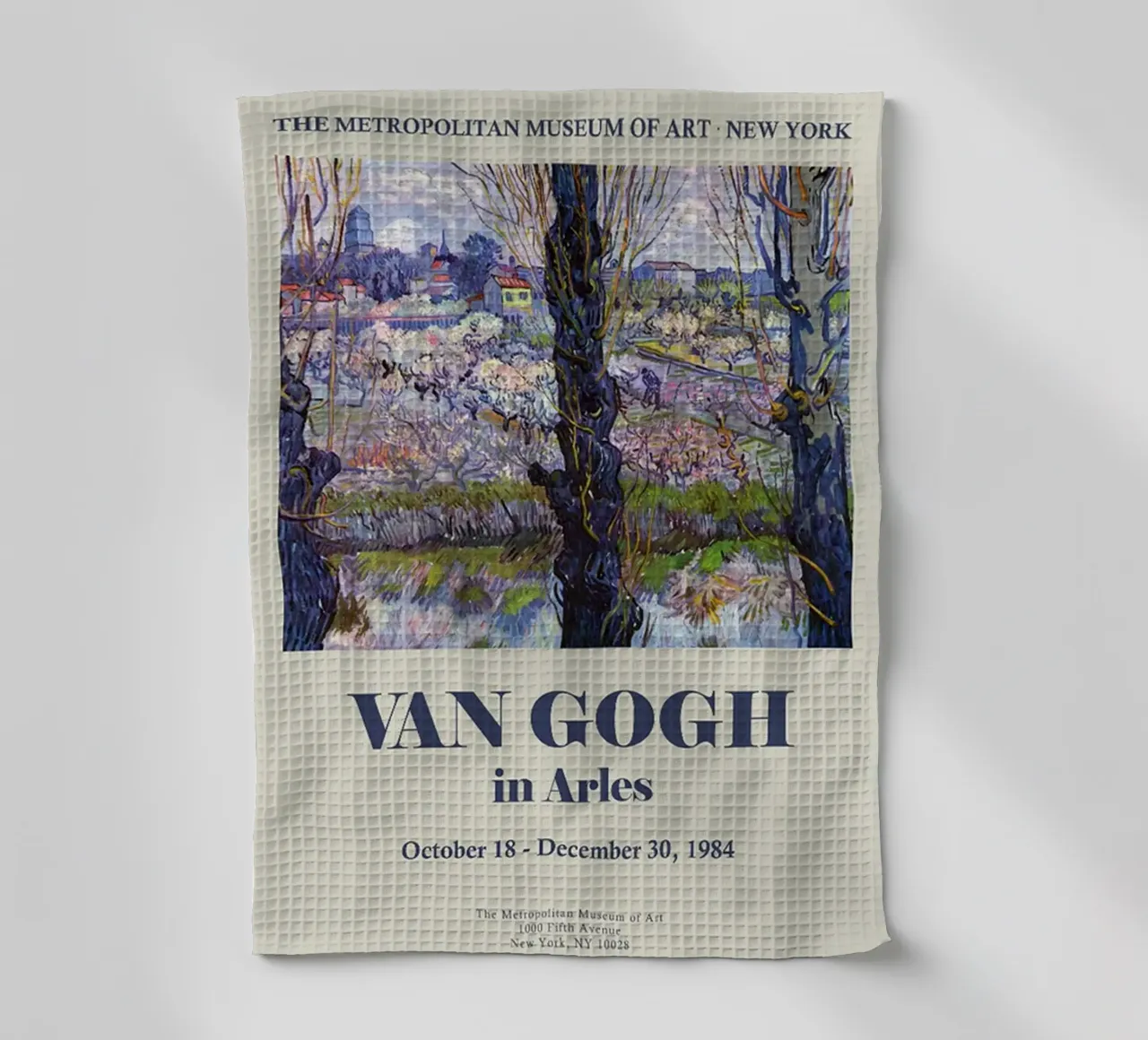 Vincent van Gogh Poster- Flowering Orchards tea towel by ashcraft shop