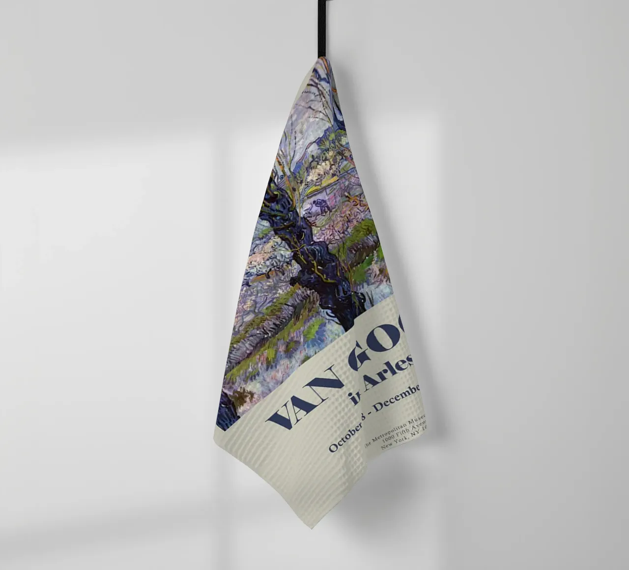 Vincent van Gogh Poster- Flowering Orchards tea towel by ashcraft shop