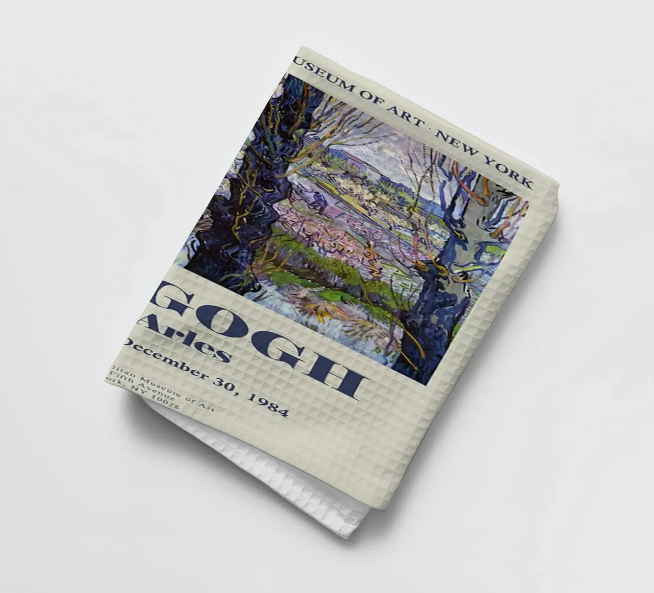 Vincent van Gogh Poster- Flowering Orchards tea towel by ashcraft shop