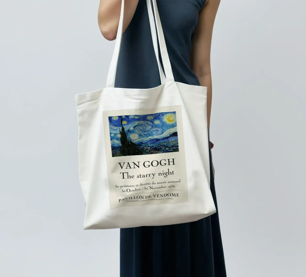 Vincent Van Gogh starry night poster tote bag by ashcraft shop