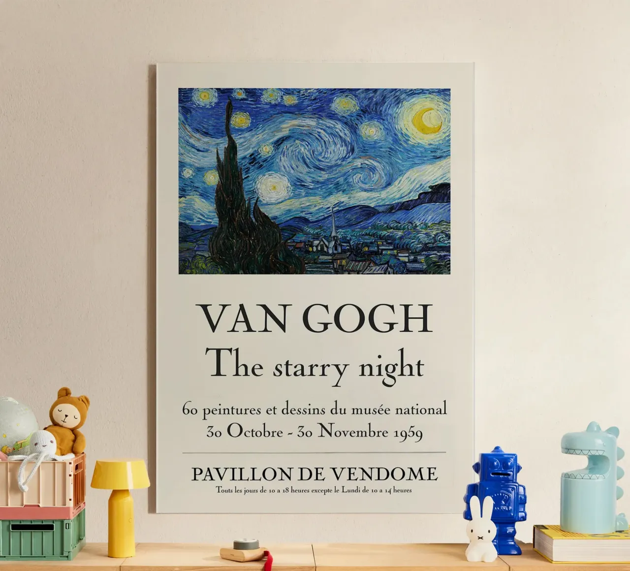 Vincent Van Gogh, poster de la nuit étoilée plexiglas de ashcraft shop