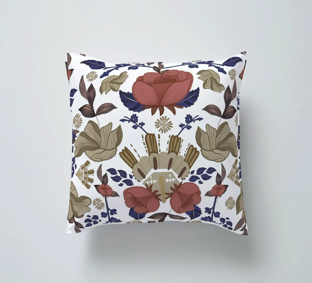 Romantico design da parete barocco a fiori regency cuscino da gulsengunel