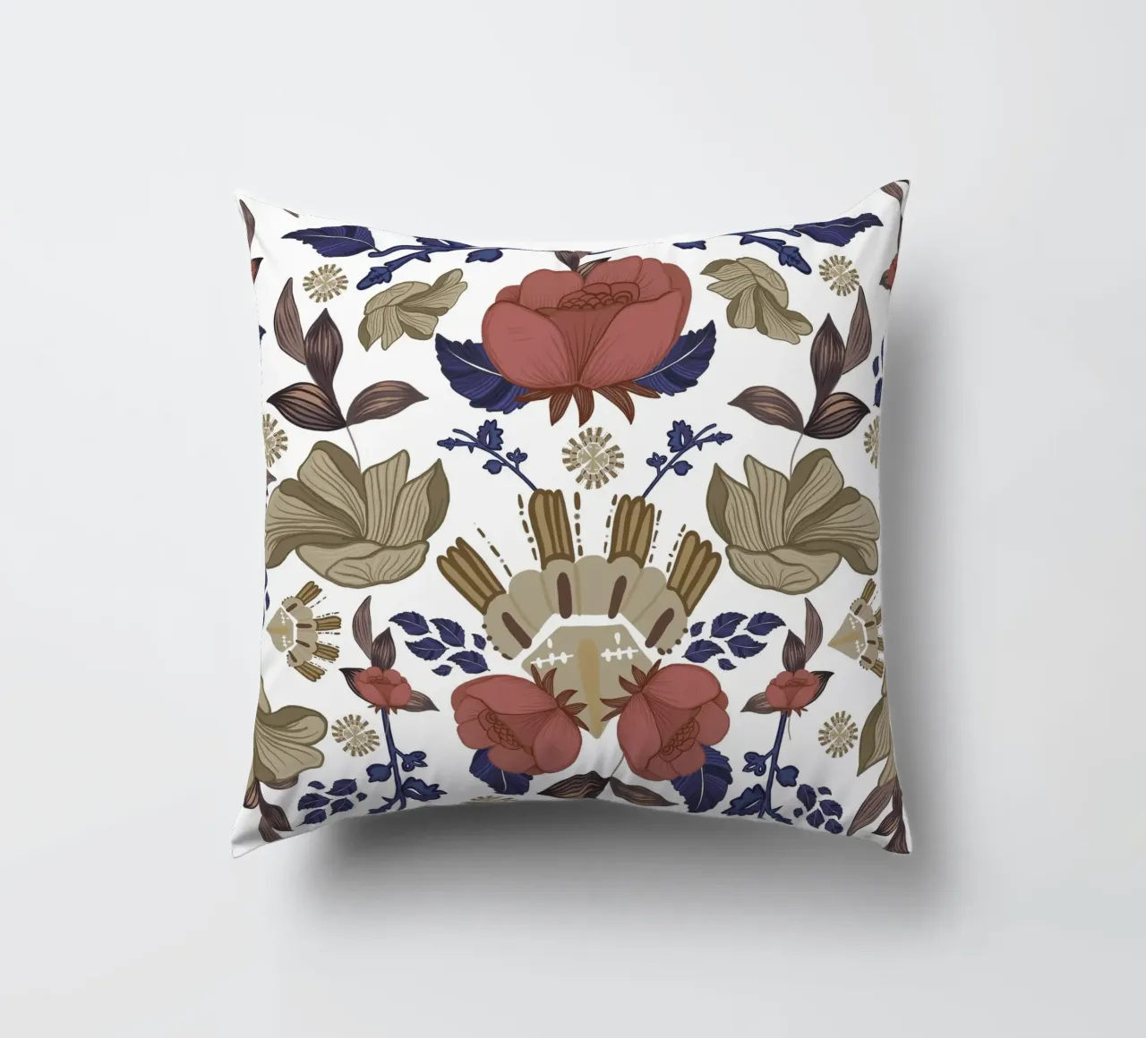 Romantico design da parete barocco a fiori regency cuscino da gulsengunel