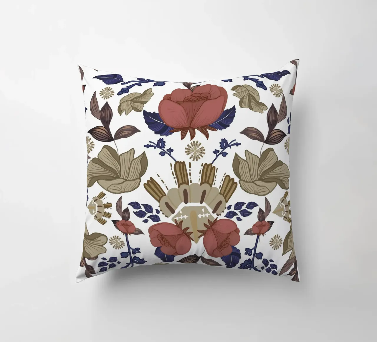 Romantico design da parete barocco a fiori regency cuscino da gulsengunel