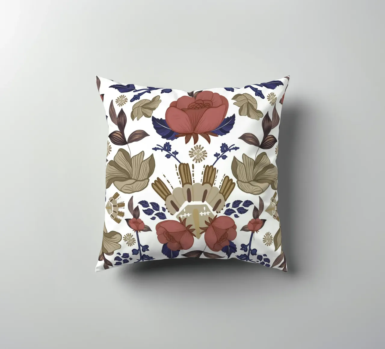 Romantico design da parete barocco a fiori regency cuscino da gulsengunel