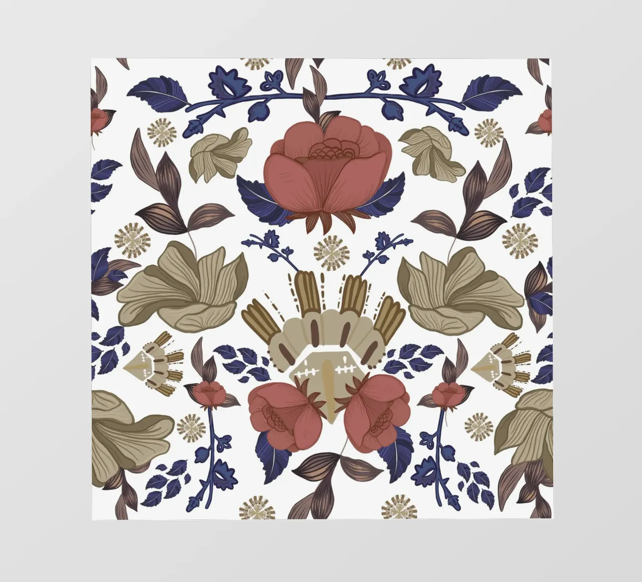 Romantico design da parete barocco a fiori regency pellicola backlit da gulsengunel