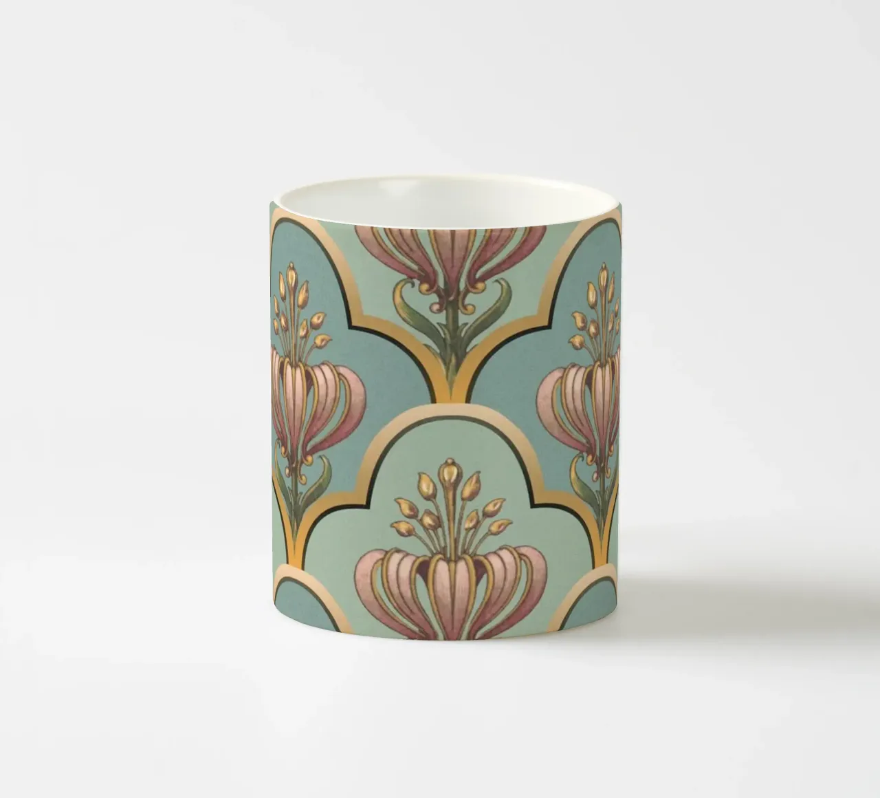 Art Nouveau VI tazza in ceramica da burcukorkmazyurek