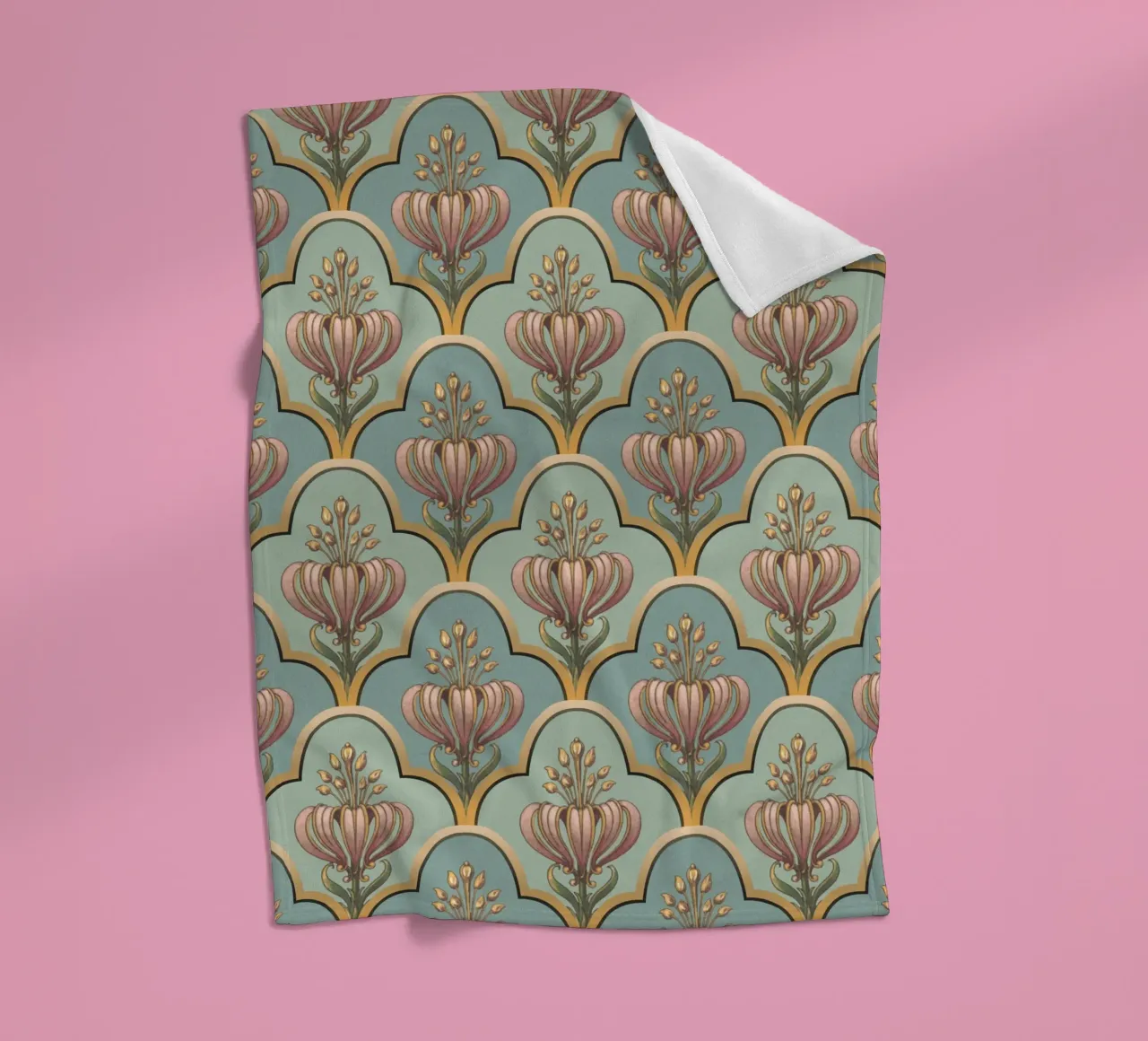 Art Nouveau VI coperta in pile da burcukorkmazyurek