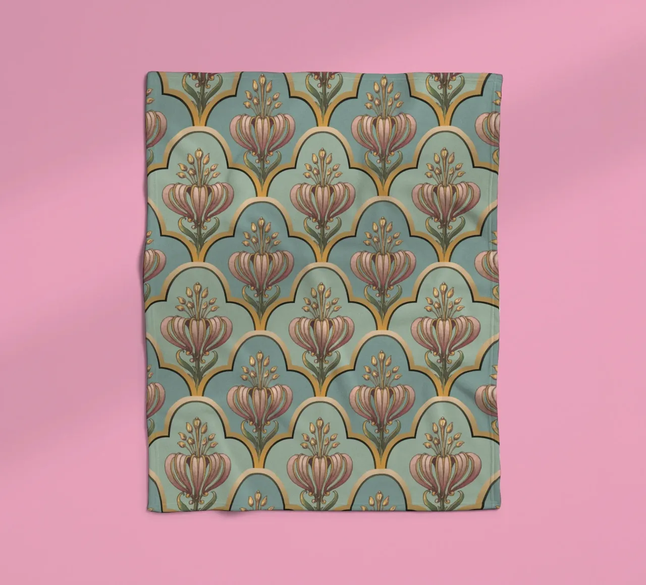 Art Nouveau VI coperta in pile da burcukorkmazyurek