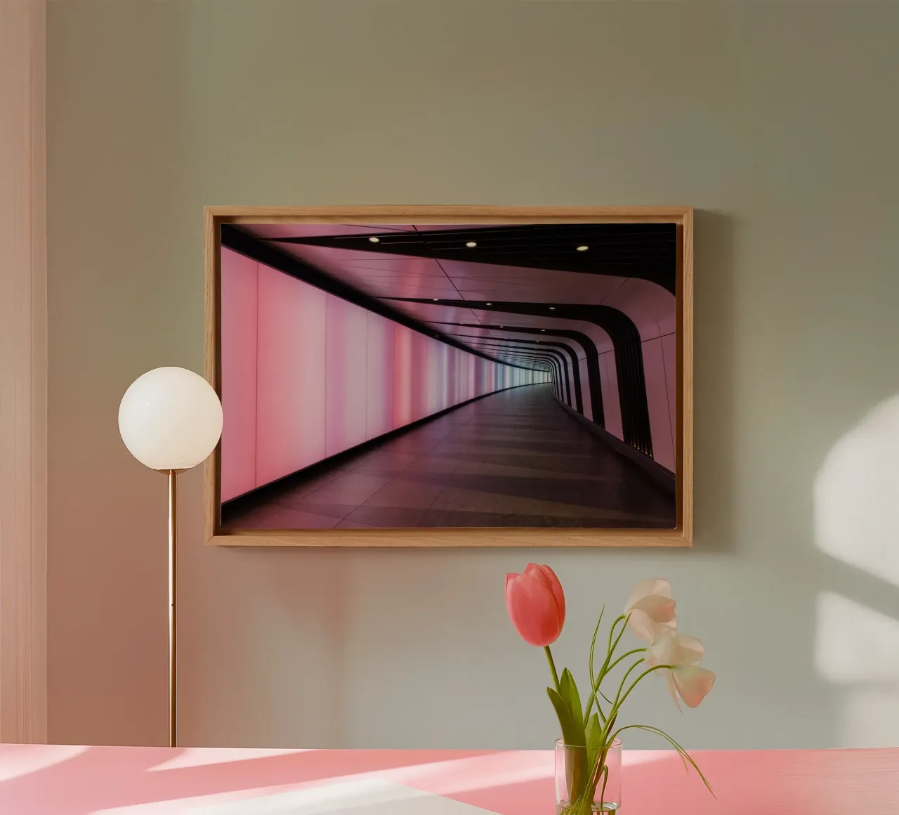 Architecture of Escape canvas with Floater frame by PhotoVibe Decor