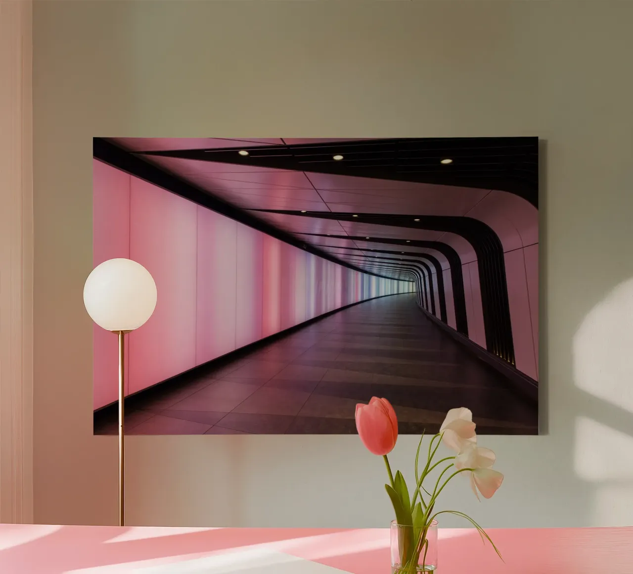 Architecture of Escape canvas with Floater frame by PhotoVibe Decor