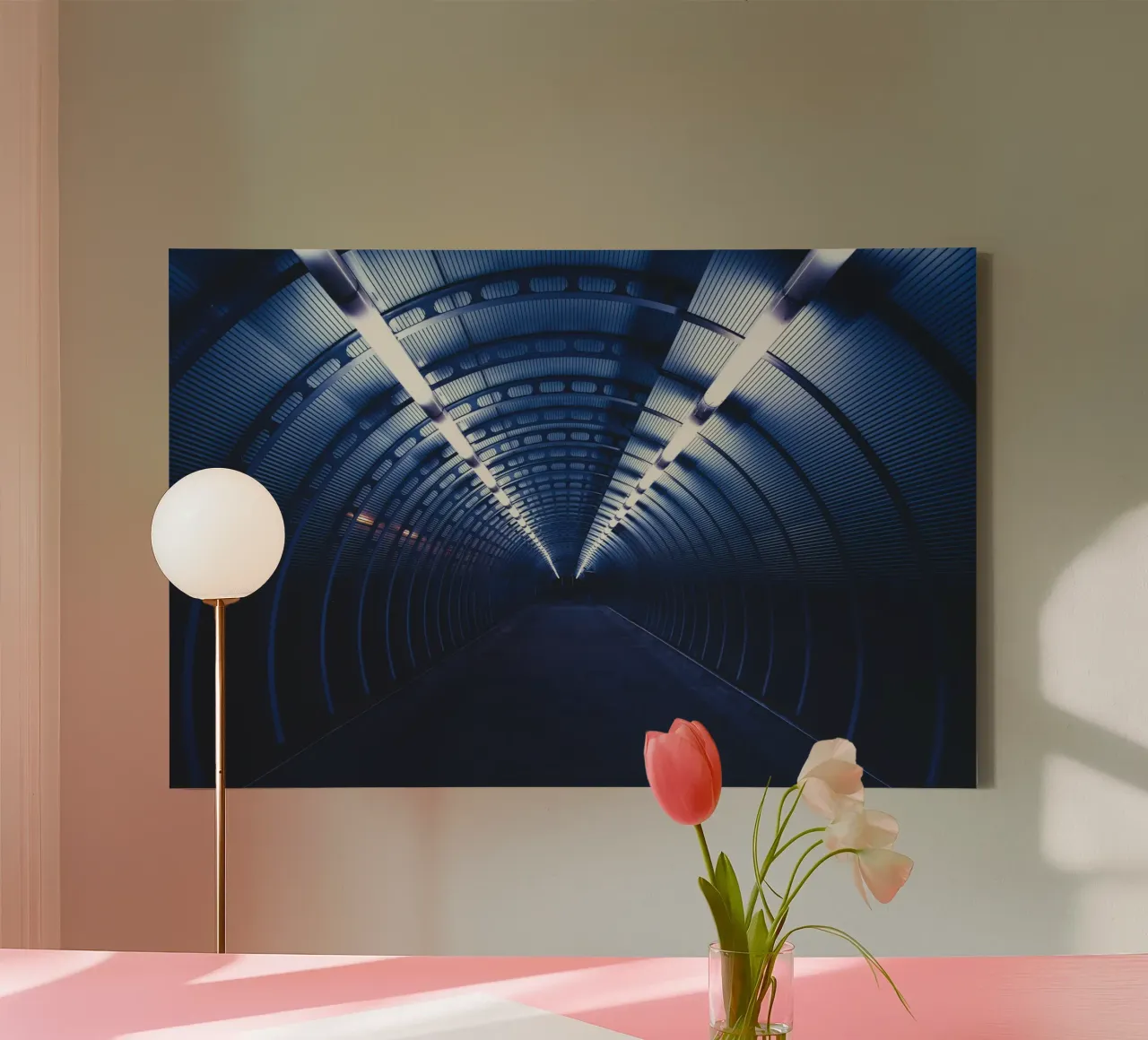 Architecture of Escape canvas with Floater frame by PhotoVibe Decor