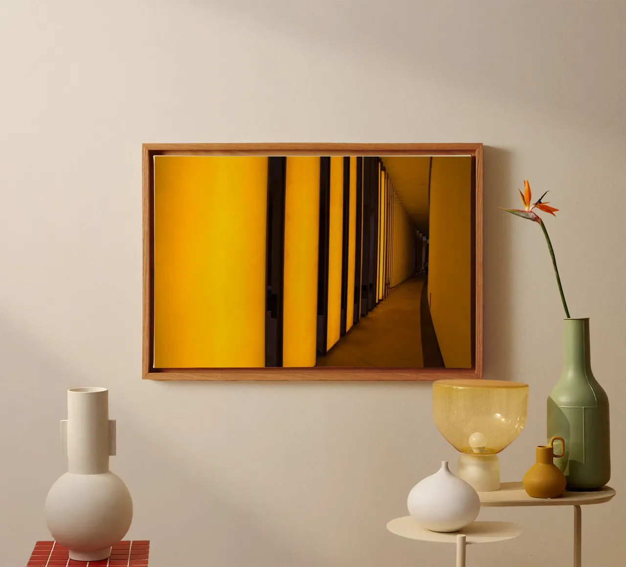Architecture of Escape canvas with Floater frame by PhotoVibe Decor