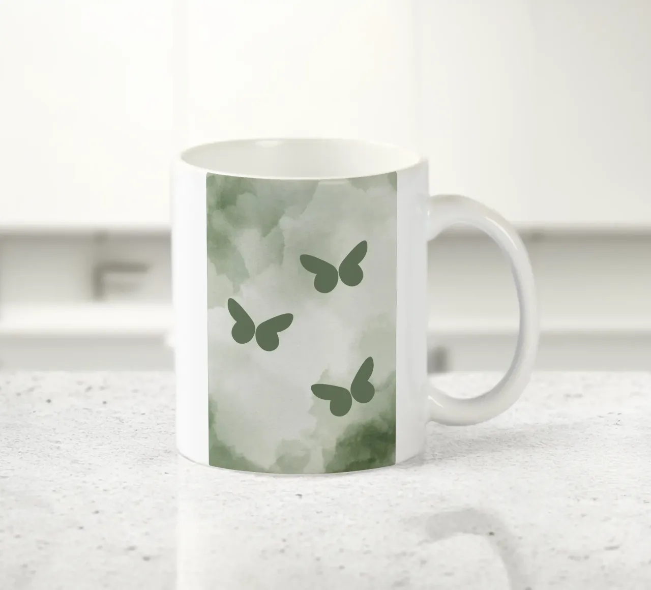 farfalla nuvole verde tazza in ceramica da Jonathan R NASH