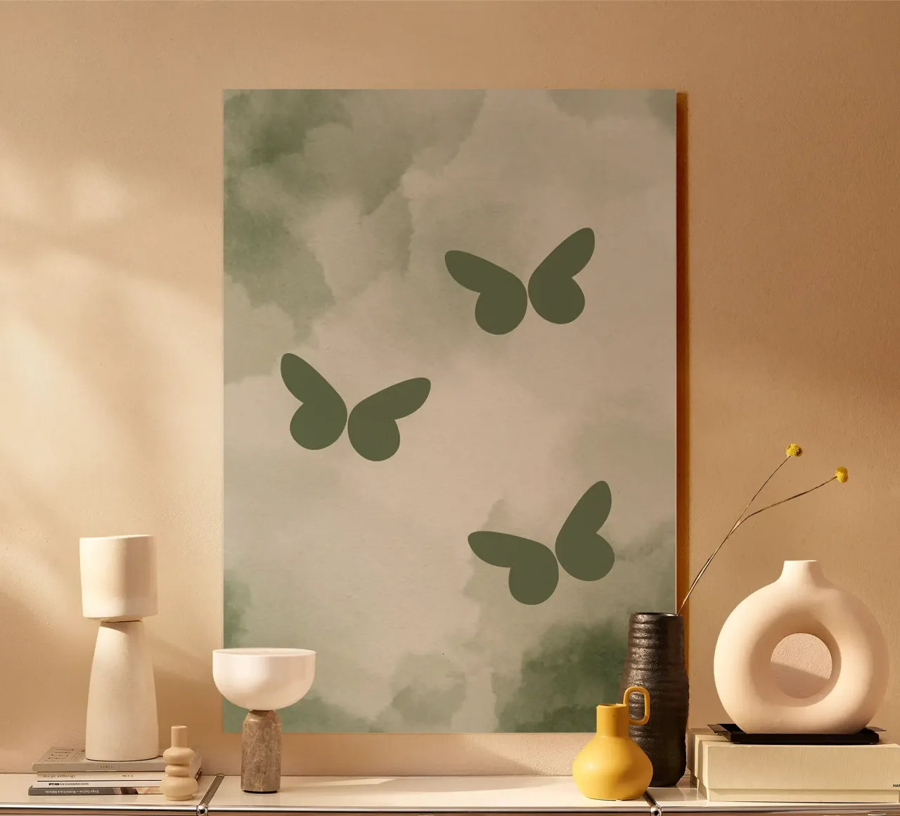 farfalla nuvole verde alluminio dibond da Jonathan R NASH