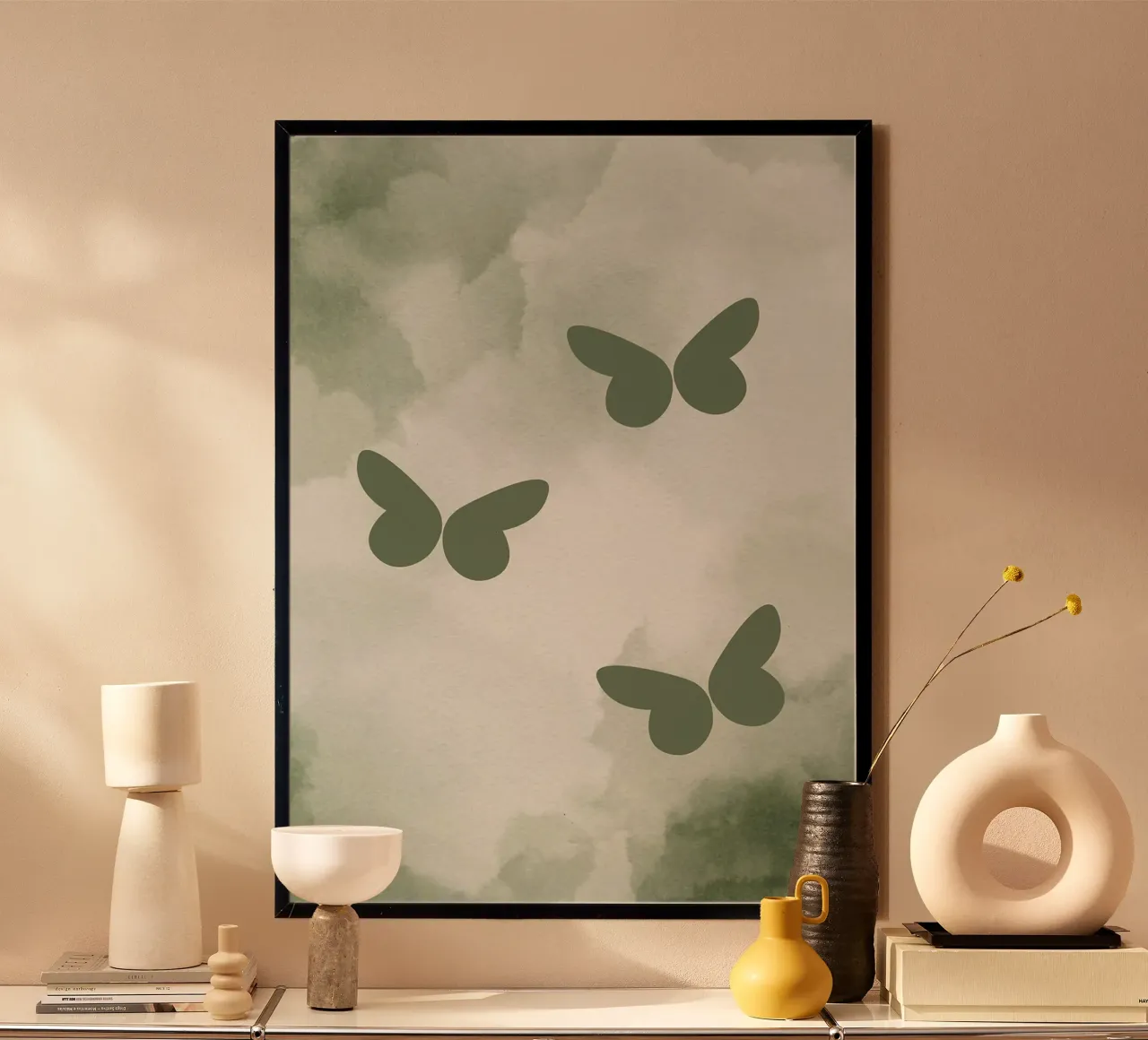 farfalla nuvole verde carta hahnemühle da Jonathan R NASH