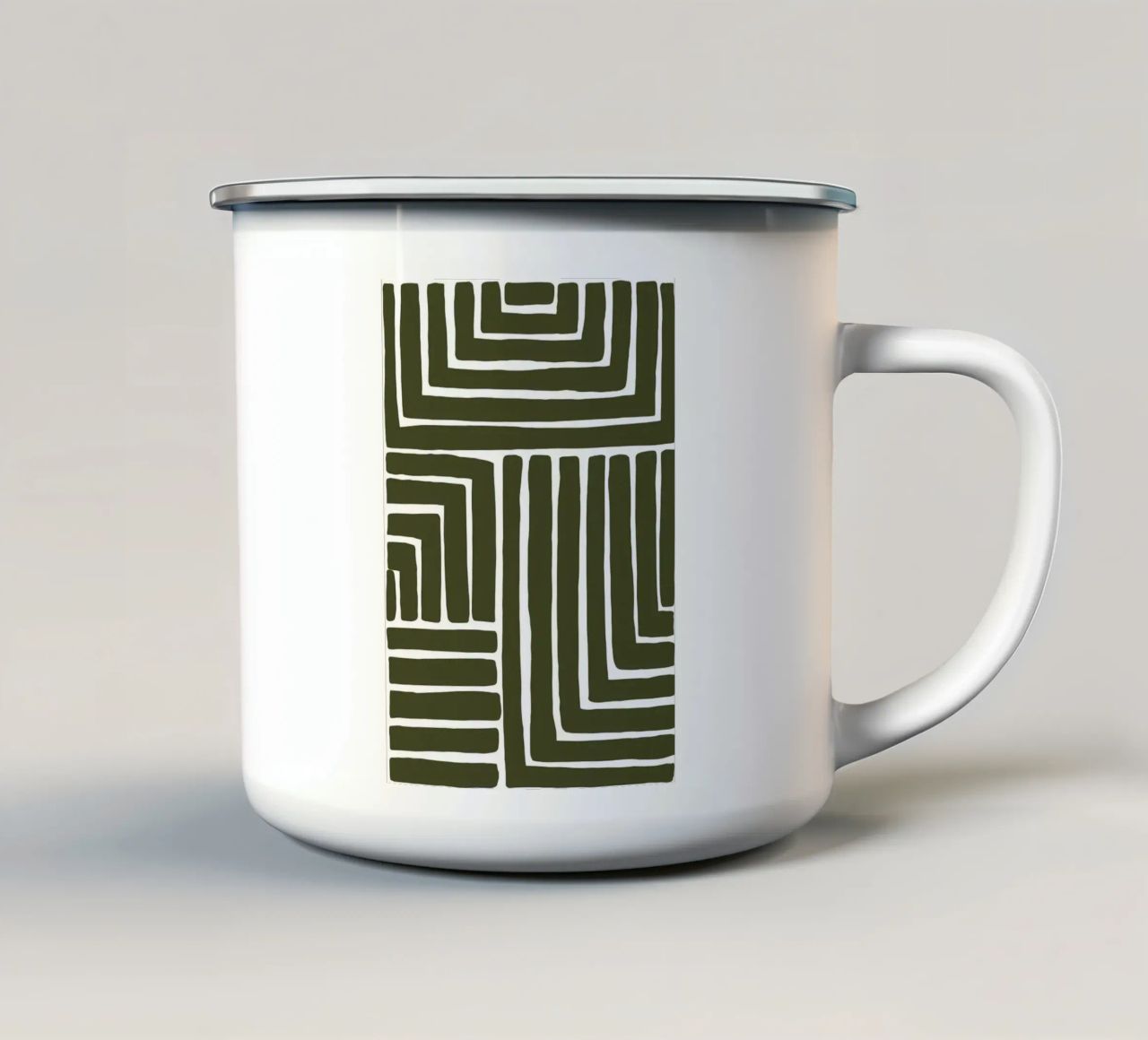 linee geometriche tazza in smalto da Jonathan R NASH