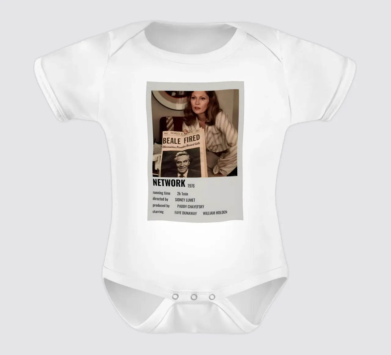 NETWORK 1976 body neonato maniche corte da MVFminimalist
