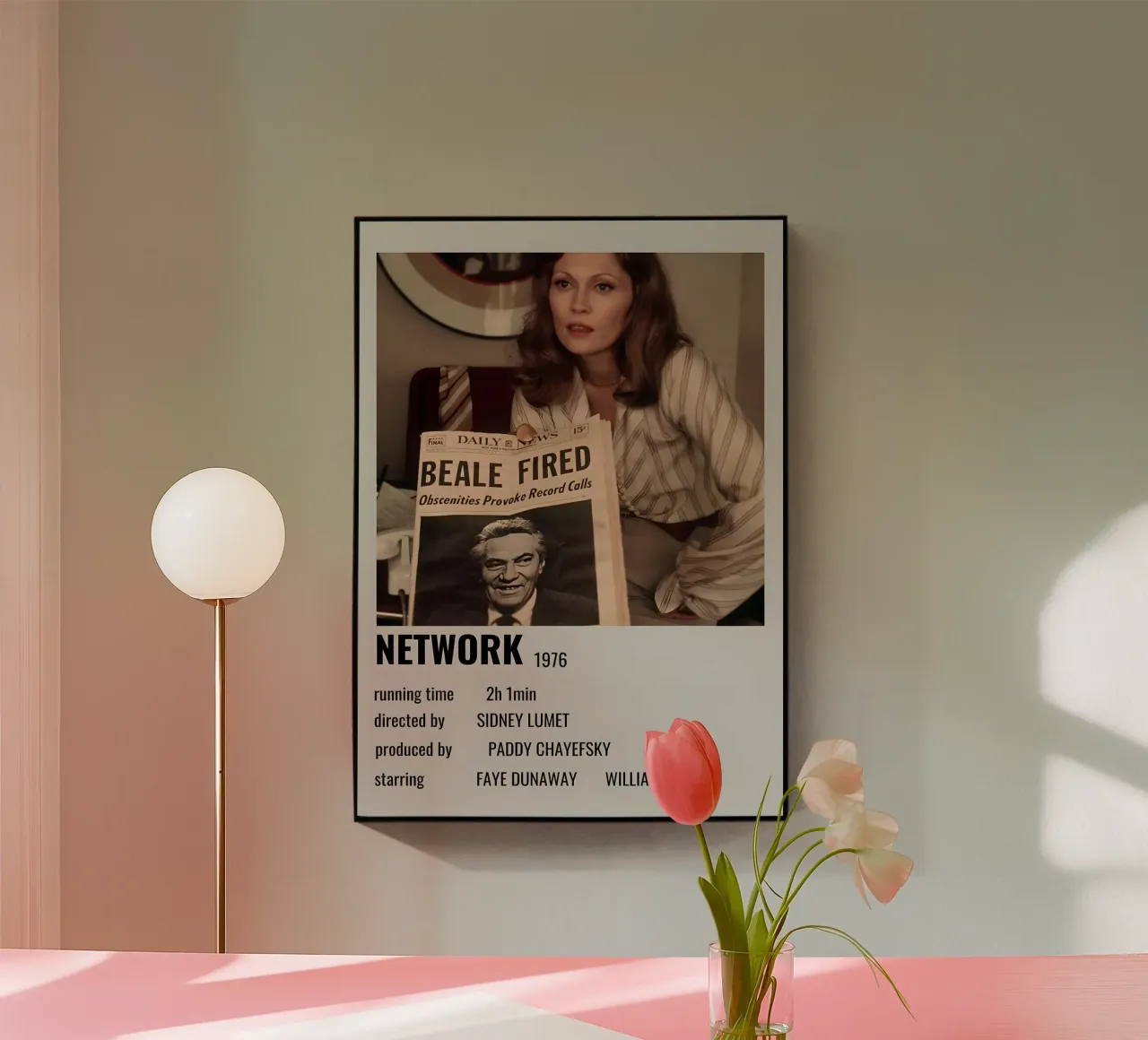 NETWORK 1976 acrylic glass by MVFminimalist