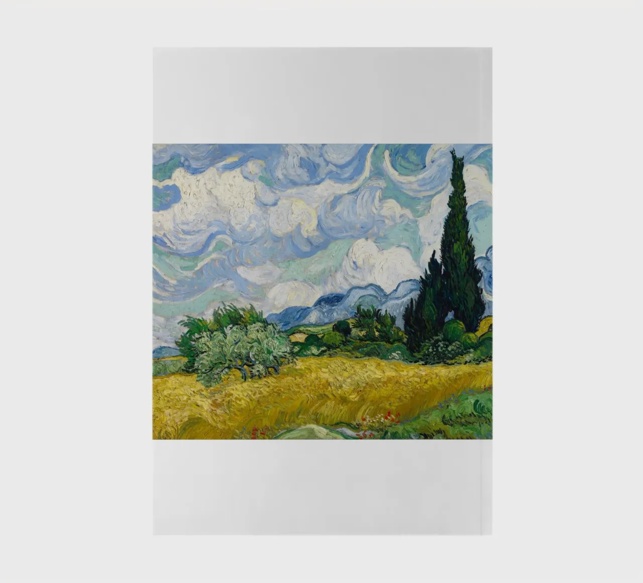 wheat field with pine trees notebook by Piper Shop Oke