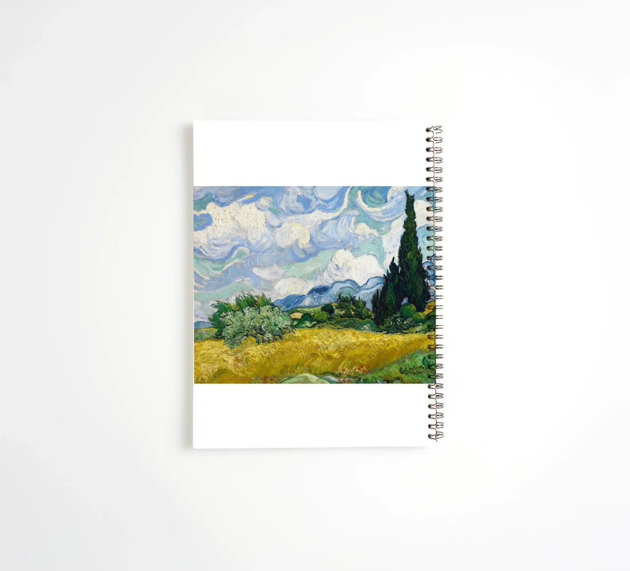 wheat field with pine trees spiral notebook by Piper Shop Oke