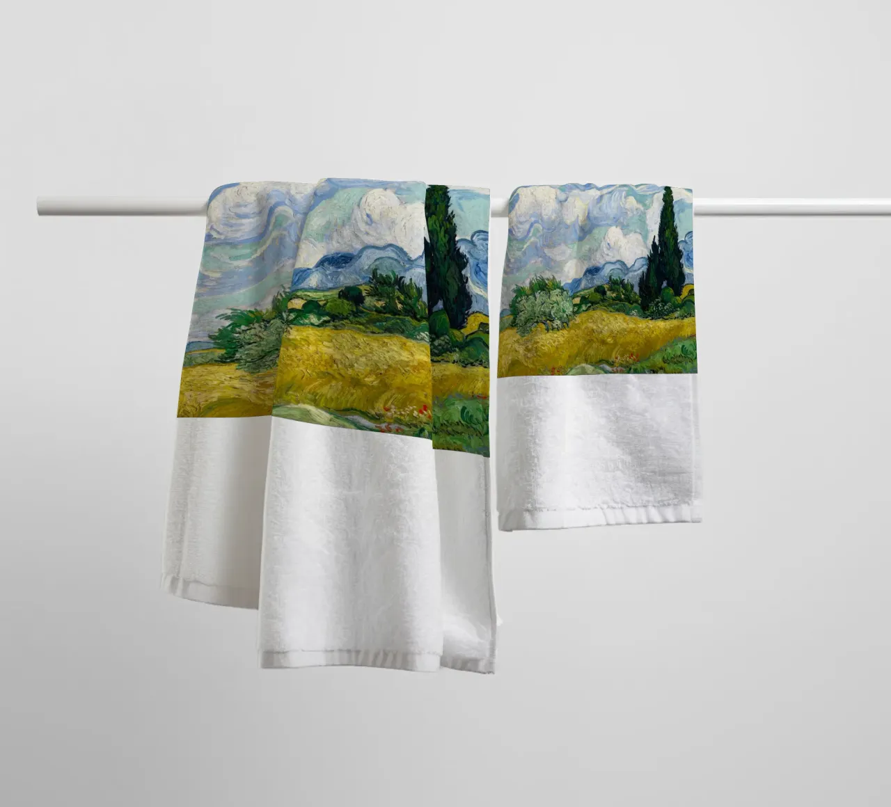 wheat field with pine trees towel by Piper Shop Oke