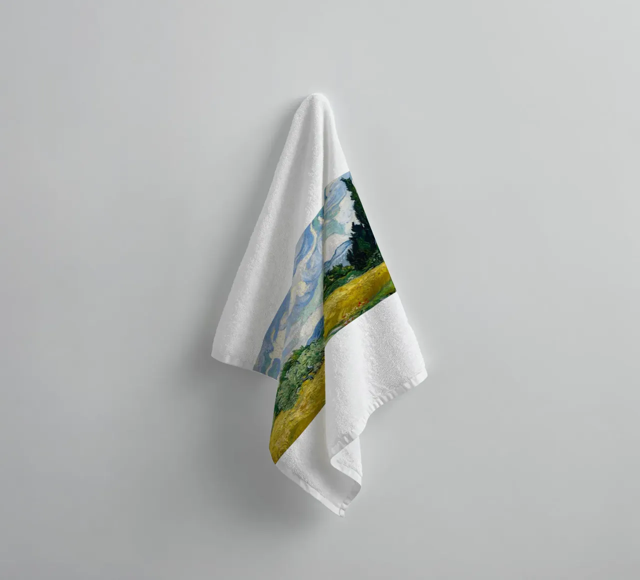 wheat field with pine trees towel by Piper Shop Oke
