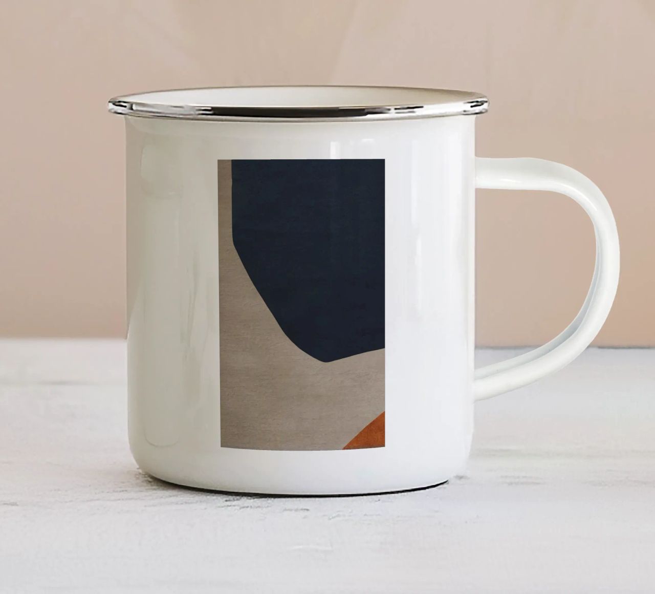 abstract art shapes 1 tazza in smalto da vintageshop