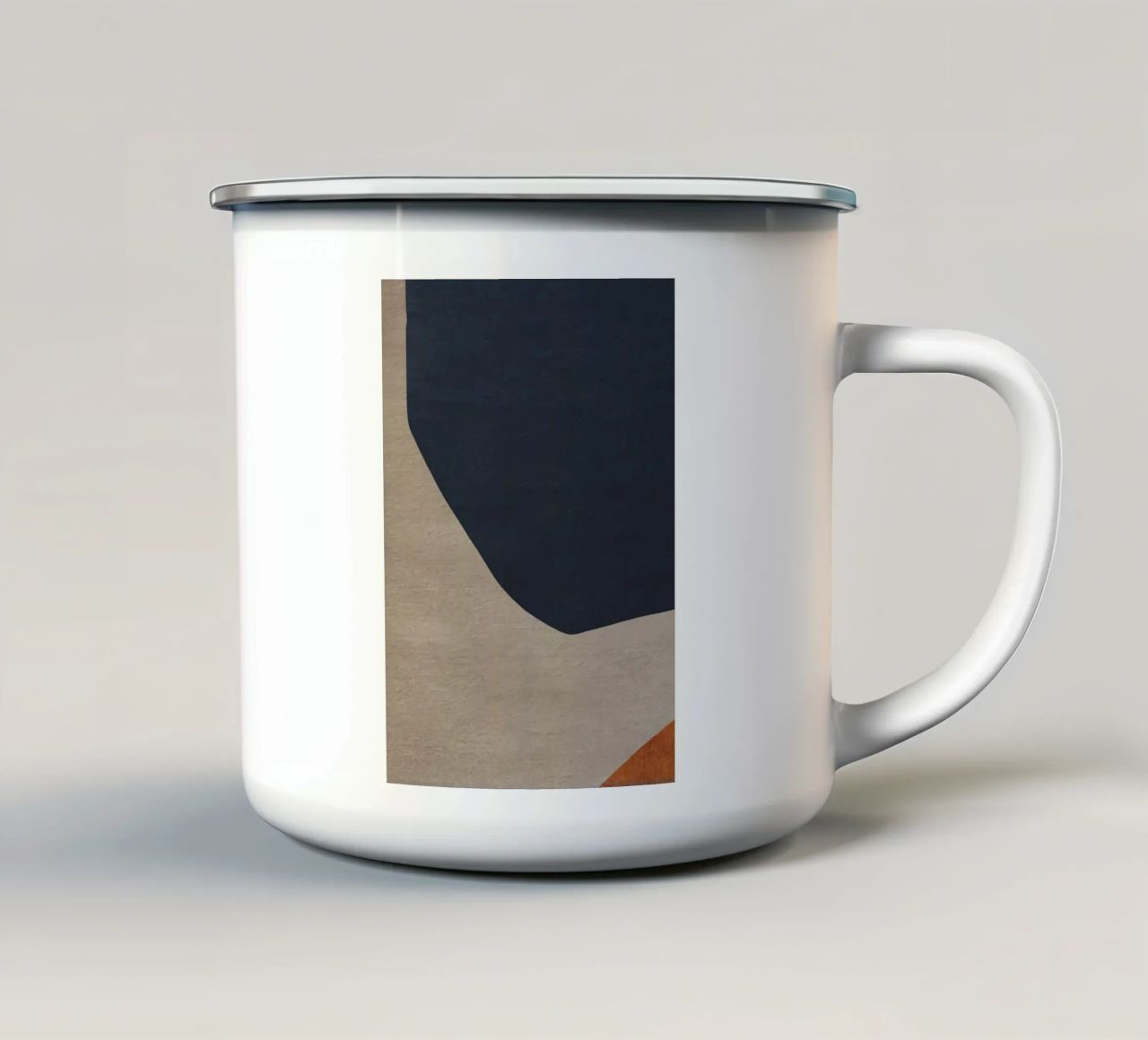 abstract art shapes 1 tazza in smalto da vintageshop