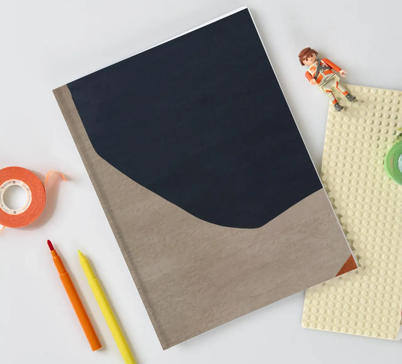 abstract art shapes 1 notebook by vintageshop