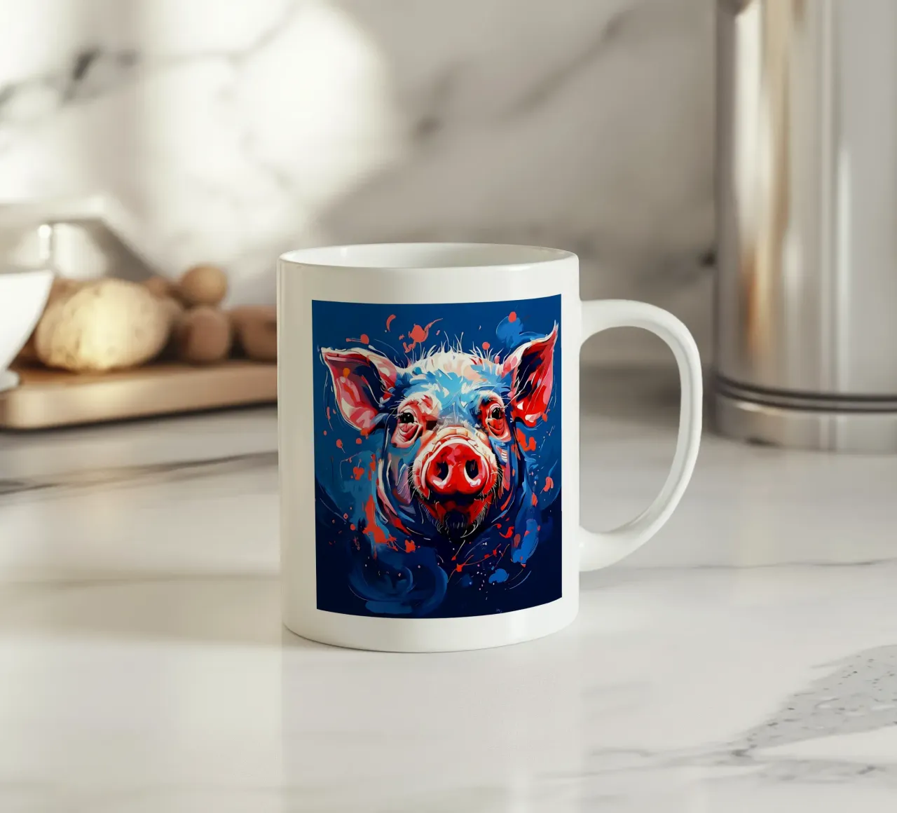 Stile_maiale_F_1 tazza in ceramica da Tierisch bunt by LK