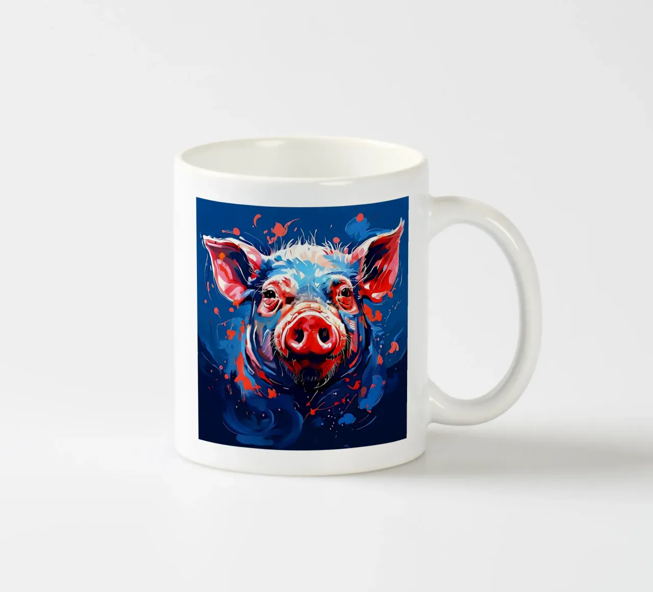Stile_maiale_F_1 tazza in ceramica da Tierisch bunt by LK