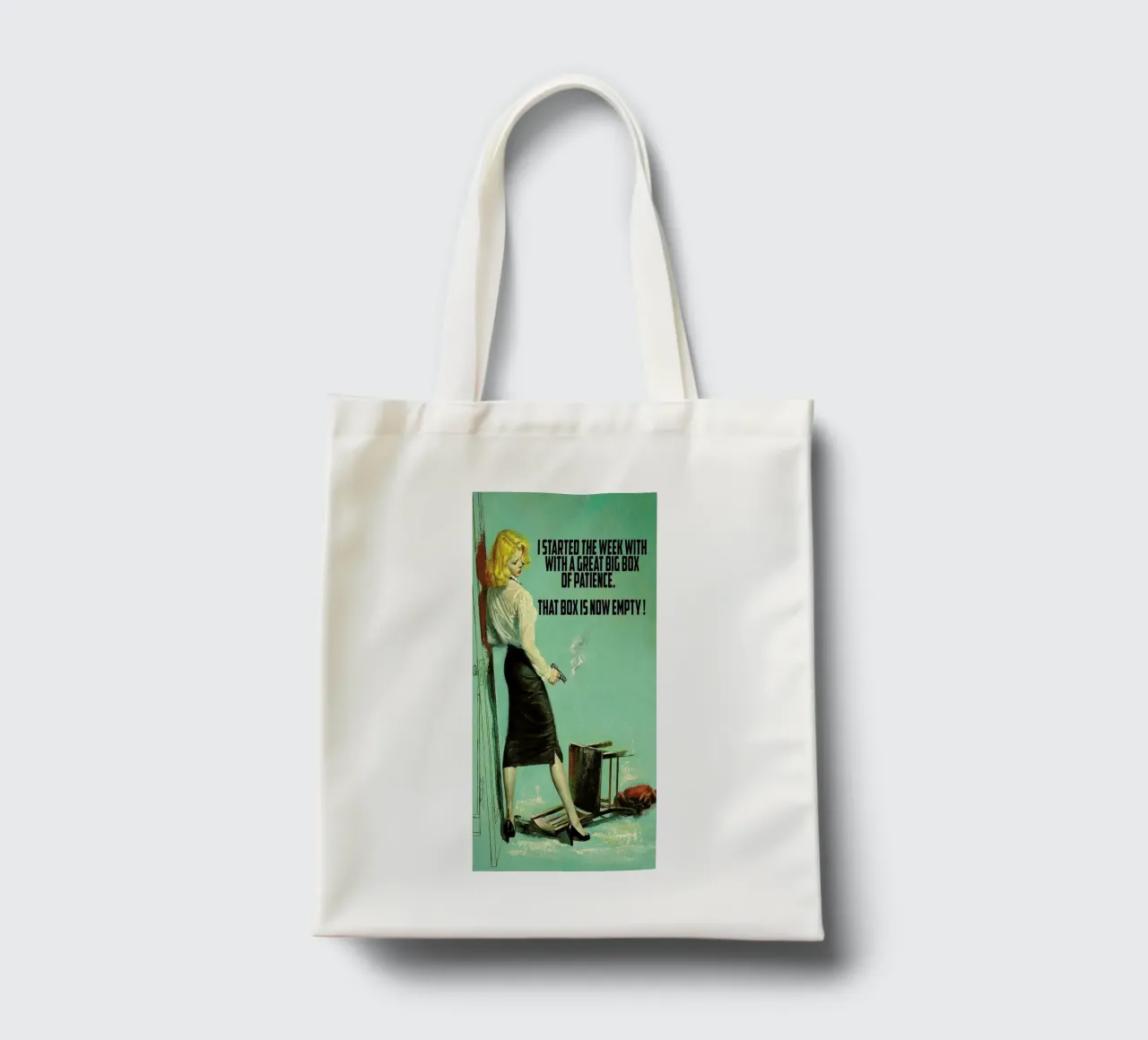 I Started The Week With borsa in juta da Gallery Print and Art Limited